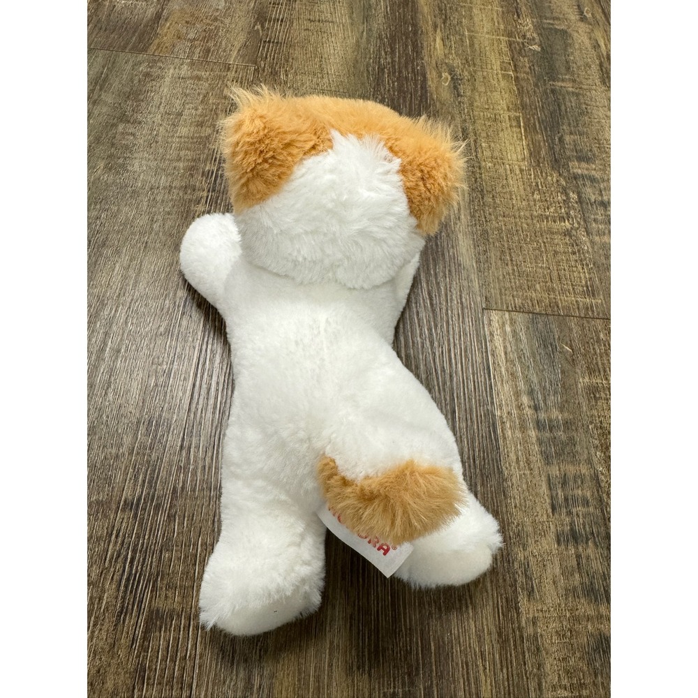 Aurora World‎ White Tan Dog Plush Stuffed Animal Floppy Lying Puppy 8x5 Inch - Picture 7 of 13